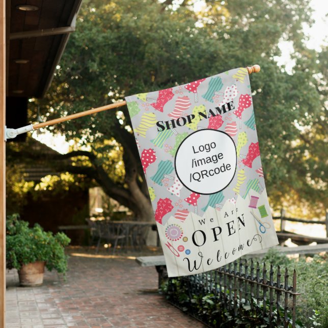 Sewing Shop Business  House Flag (In SItu)