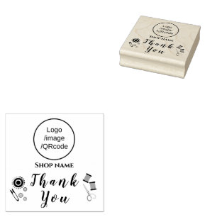Sewing Shop Business Thank You Rubber Stamp