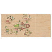 Sewing Shopper Wooden USB
