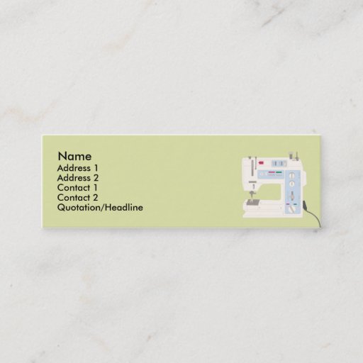Customizable Sewing - Skinny Business Cards