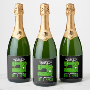 Sewing Sparkling Wine Label