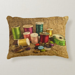 Sewing Supplies Accent Pillow