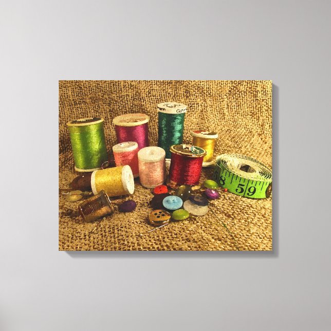 Sewing Supplies Canvas Print (Front)