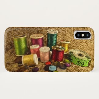 Sewing Supplies Seamstress Kit iPhone X Case