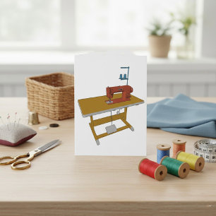 Sewing Table And Machine Invitation