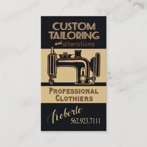 Sewing: Tailor, Dressmaker, Designer, Seamstress Business Card Template
