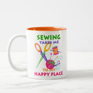 SEWING TAKES ME Two-Tone COFFEE MUG