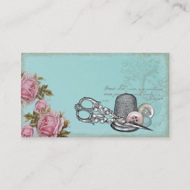 Sewing Theme Business Card (Front)