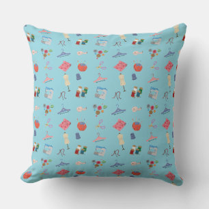 Sewing Theme Throw Pillow