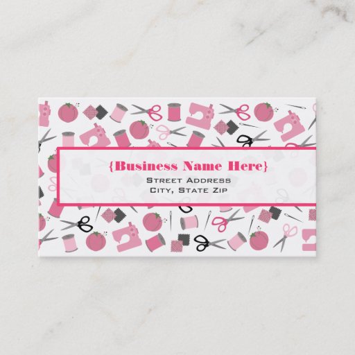 Customizable Sewing Themed Business Card