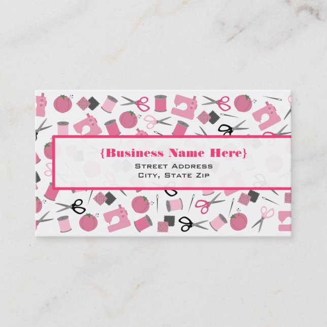 Sewing Themed Business Card (Front)