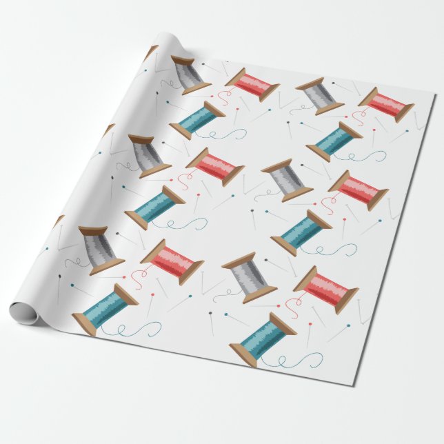 Sewing Thread Wrapping Paper (Unrolled)