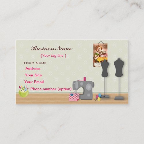 Sewing Time  Business Card Template