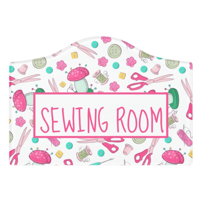 Sewing Time Door Sign (Small Crest Front)