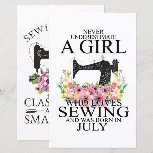 Sewing | Who Loves Sewing And Was Born July (Front/Back)