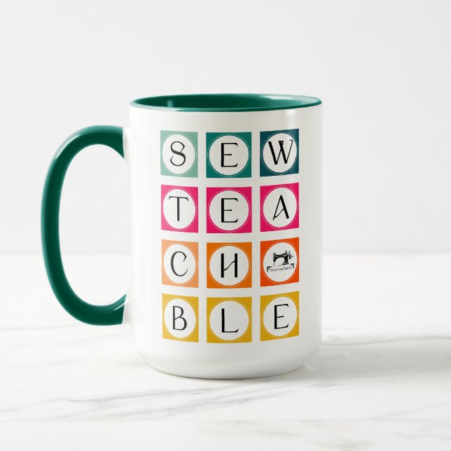 Sewteachable Colorful Squares Mug (Left)