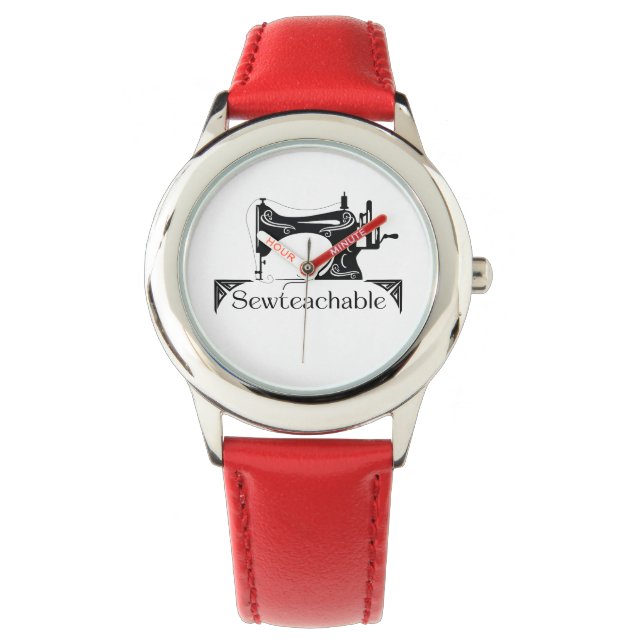 Sewteachable eWatch Watch (Red) (Front)