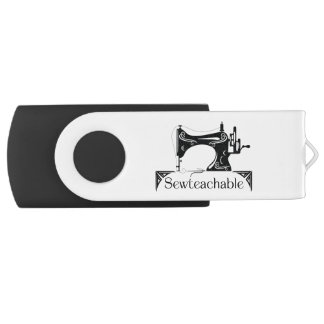 Sewteachable Vintage Sewing Machine Flash Drive
