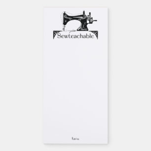 Sewteachable Vintage Sewing Machine Magnetic Notepad