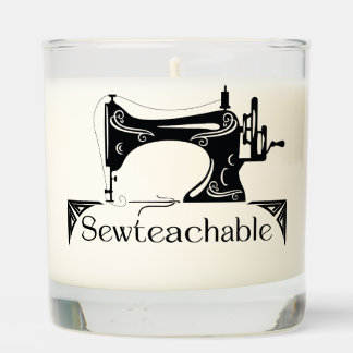 Sewteachable Vintage Sewing Machine Scented Candle