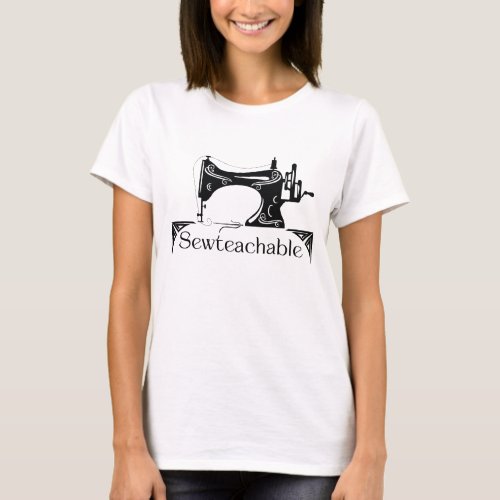 Sewteachable Vintage Sewing Machine T-Shirt