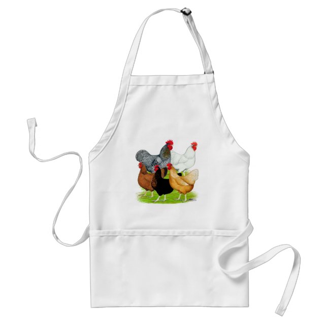 Sex-linked Chickens Quintet Adult Apron (Front)