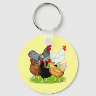 Sex-linked Chickens Quintet Keychain