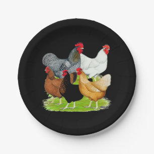 Sex-linked Chickens Quintet Paper Plates