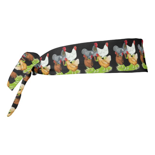 Sex-linked Chickens Quintet Tie Headband (Rotate 270)