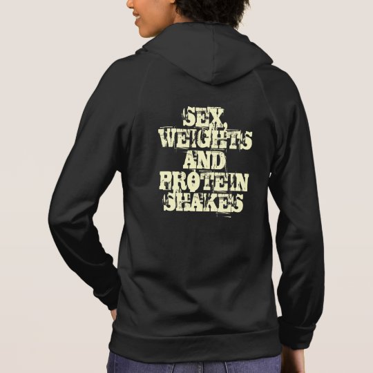 Sex weights and protein shakes tank hoodie