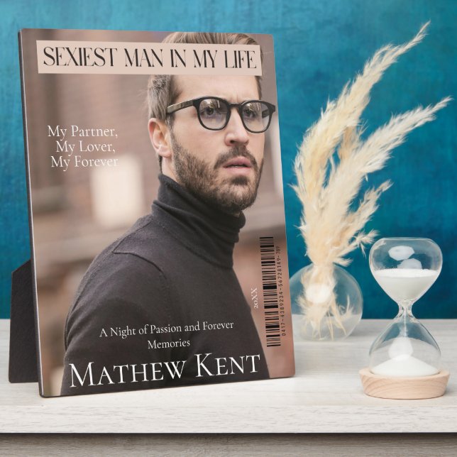 Sexiest Man  Magazine photo cover Plaque (Side)