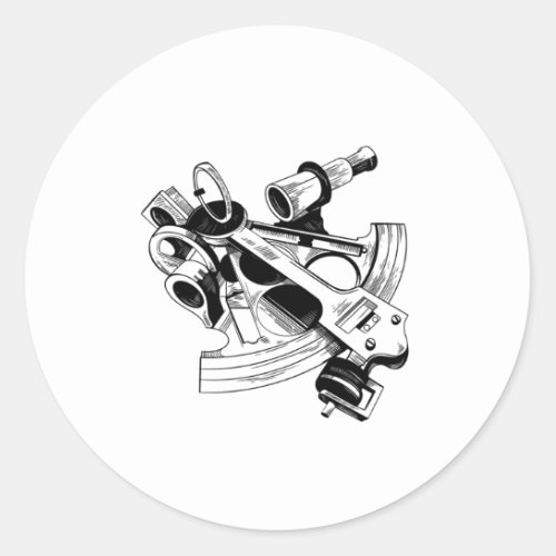 SEXTANT CLASSIC ROUND STICKER