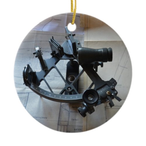 Sextant For Celestial Navigation Ceramic Ornament