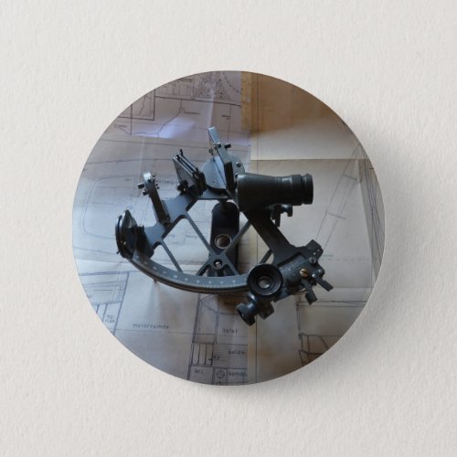 Sextant For Celestial Navigation Pinback Button