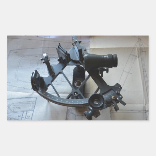 Sextant For Celestial Navigation Rectangular Sticker