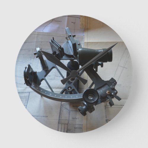 Sextant For Celestial Navigation Round Clock