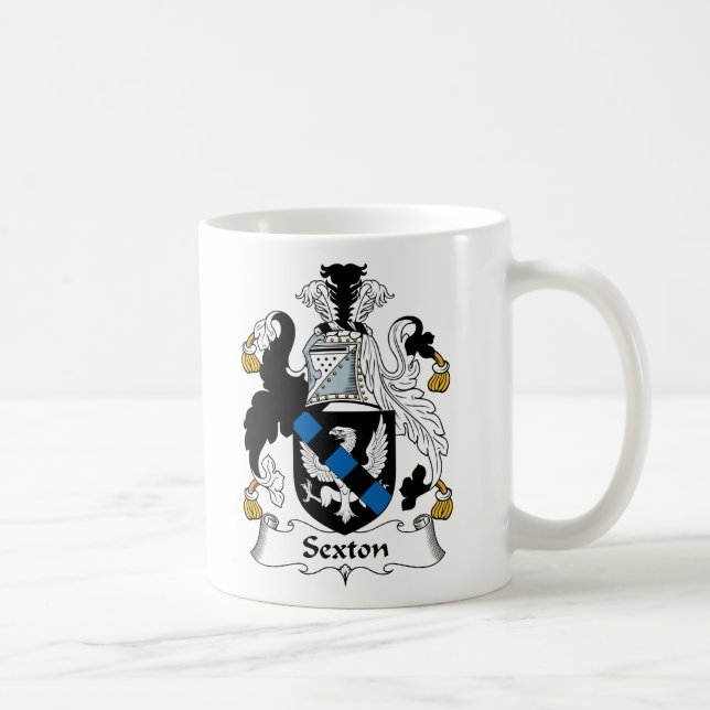 Sexton Family Crest Coffee Mug (Right)