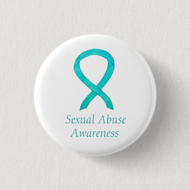 Sexual Abuse Awareness Custom Ribbon Pin (Front)