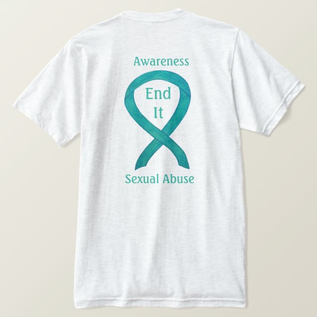 Sexual Abuse Awareness Ribbon Custom Shirts (Design Back)