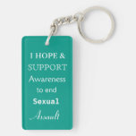 Sexual Assault Angel Awareness Ribbon Keychain at Zazzle