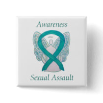 Sexual Assault Awareness Angel Ribbon Pin