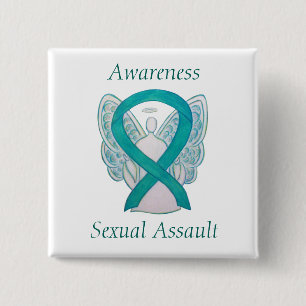 Sexual Assault Awareness Angel Ribbon Pin
