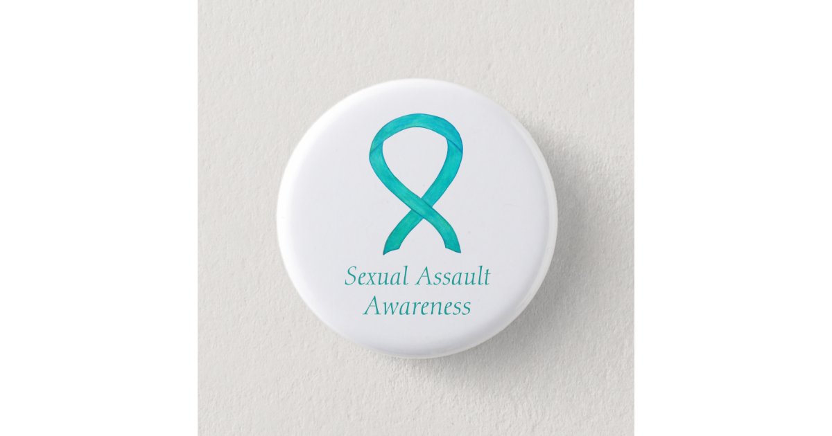 Sexual Assault Awareness Custom Ribbon Pin 4232