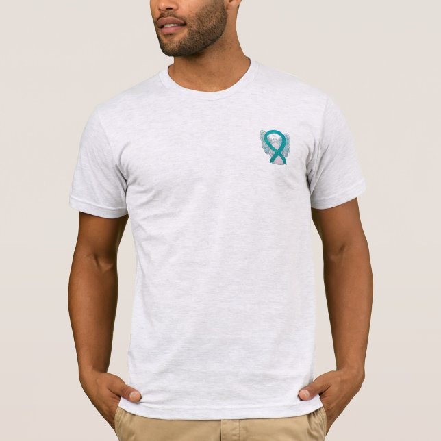 Sexual Assault Awareness Ribbon Angel Custom Shirt (Front)