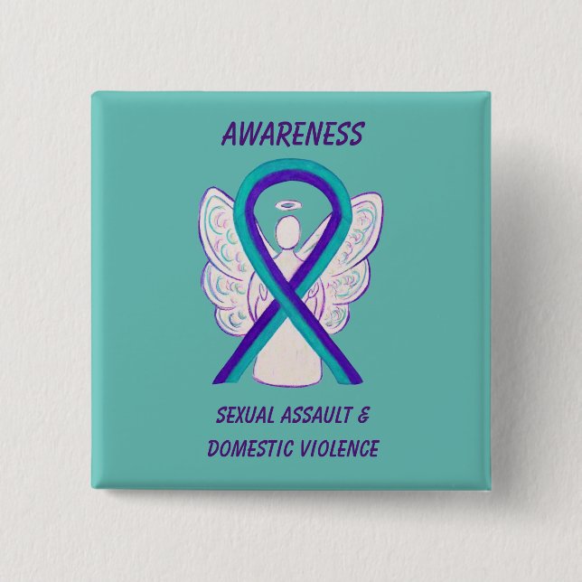 Sexual Assault & Domestic Violence Awareness Pins (Front)