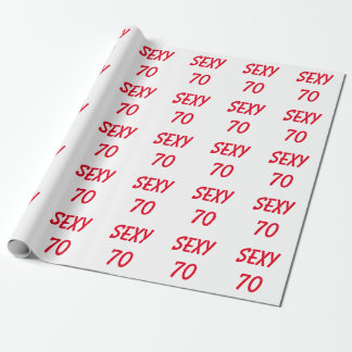 Sexy 70th Seventieth Birthday Wrapping Paper