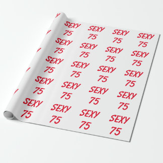 Sexy 75th Birthday Wrapping Paper