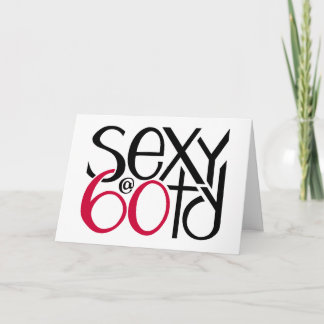 Sexy at 60 red Birthday Card