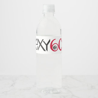 Sexy at 60 red Water Bottle Label