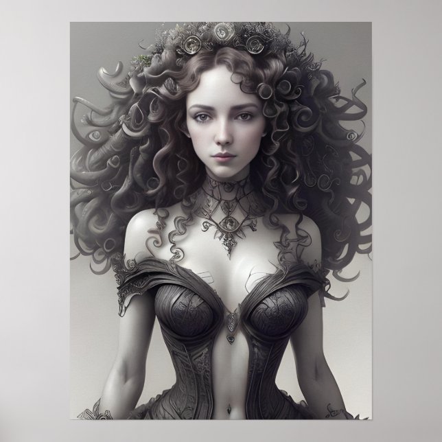 Sexy Black Lingerie Poster (Front)